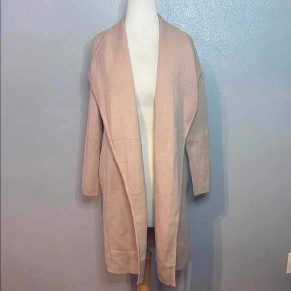 NWT Chicwish Open Front Cardigan Pockets Wide Collar Camel Tan Small - Picture 2 of 12